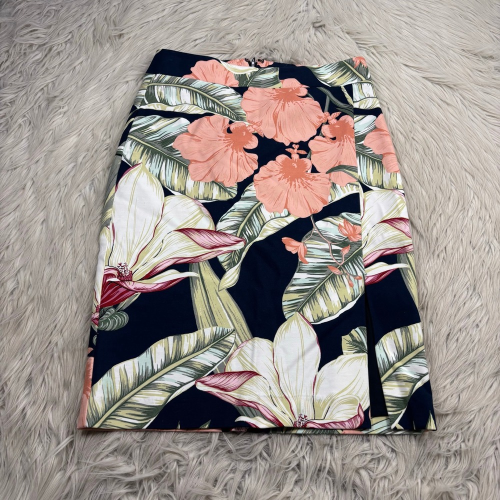 Ann‎ Taylor Women's 2P Tropical Floral Pencil Skirt Office Resort Vacation